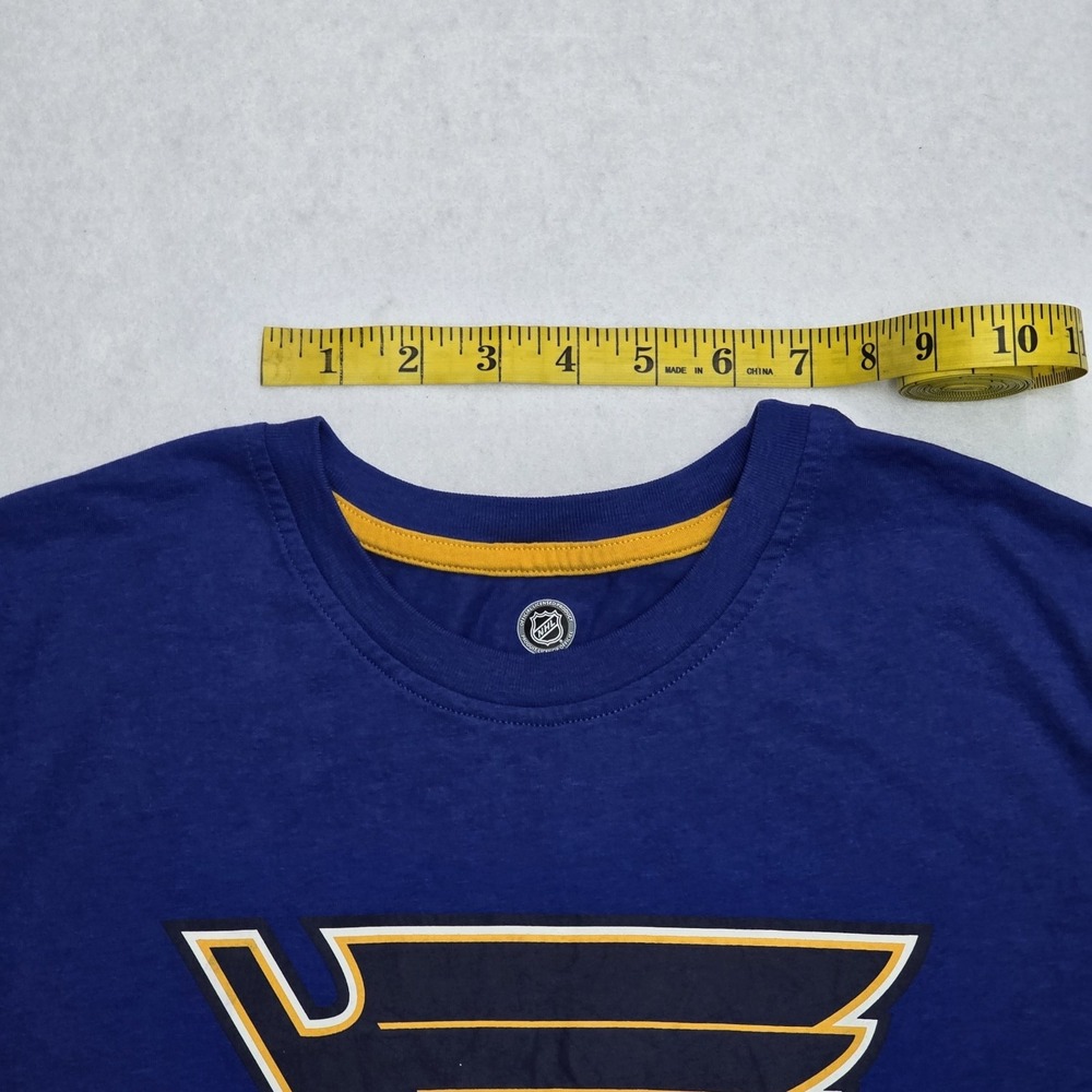 NHL St. Louis Blues Mens Blue Yellow Colorblock Long Sleeve Shirt Medium - Picture 14 of 16